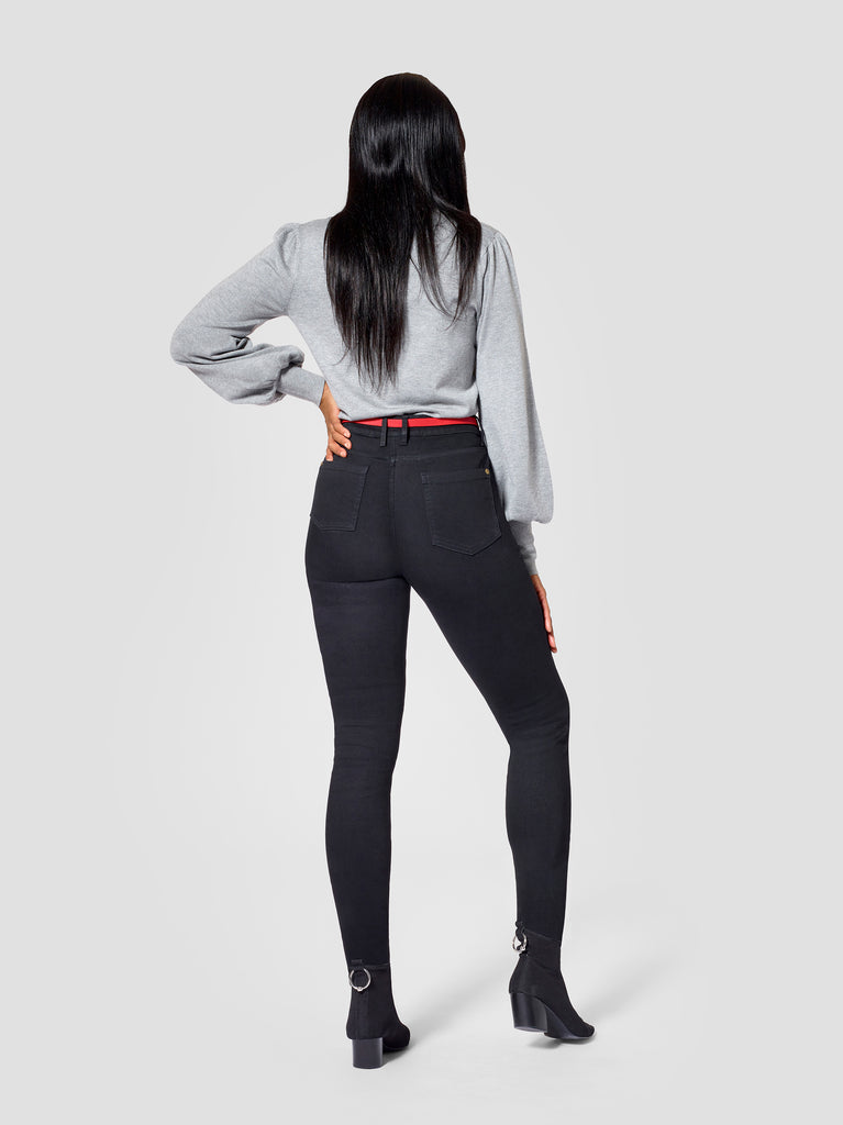 Tall Pants & Jeans - Tall High Rise Skinny Jeans in Black